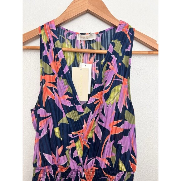Ramy Brook Asher Floral-Print Mini Dress XS Resort Vacation Tropical Cruise - Picture 8 of 13